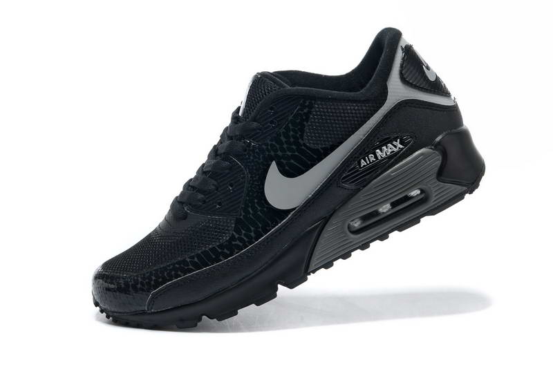 Air Max 90 Hyperfuse fourrure Chaussures Hommes Noir Gris (4)